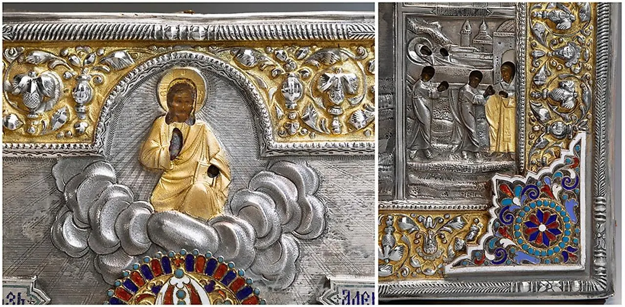 Russian icon of the 19th century. "St. Alexander Nevsky." Ok... — photo 3