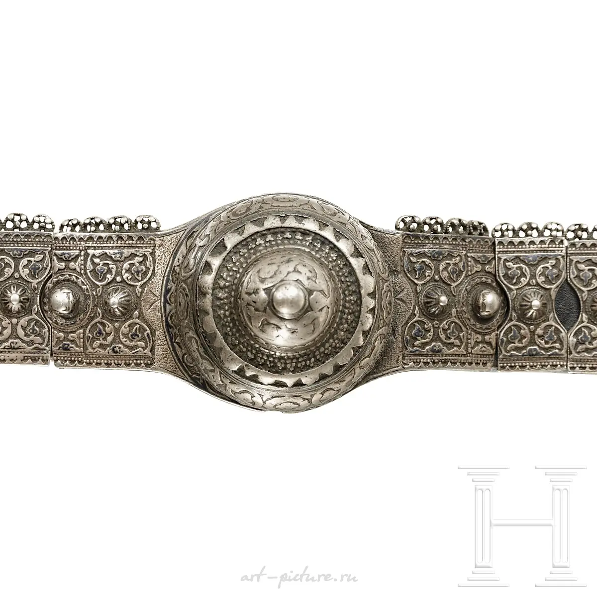 Heavy silver and niello belt, Russia, Tiflis, late... — photo 3