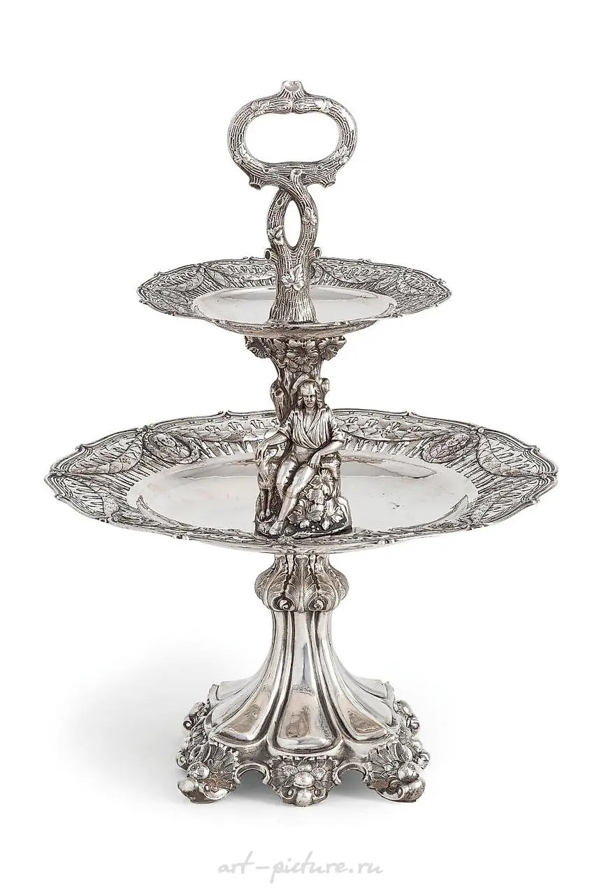 SILVER PLATE, POLAND, 19TH CENTURY