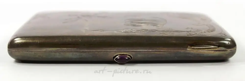 Russian Silver (84 Zolotnik - 0.875) Cigarette Case with Gar... — photo 2