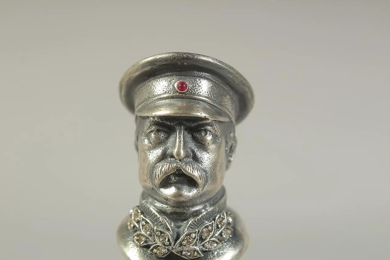 Русская серебряная печатка для письменного стола 1870-11 года с инкрустацией бриллиантами. — фото 5