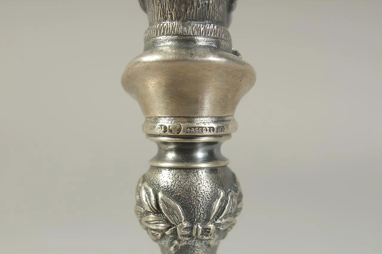 Русская серебряная печатка для письменного стола 1870-11 года с инкрустацией бриллиантами. — фото 6