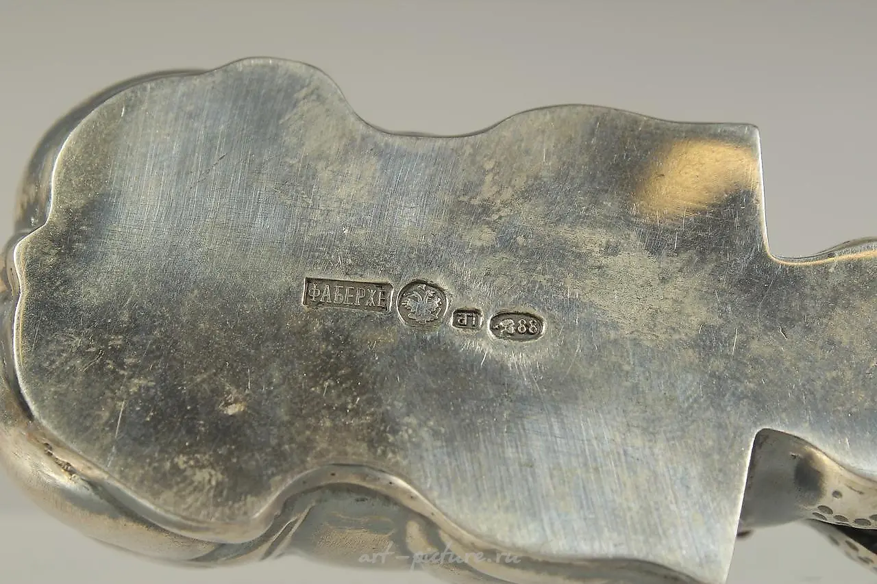 A GOOD RUSSIAN SILVER HIPPO 3 inches long. — photo 4