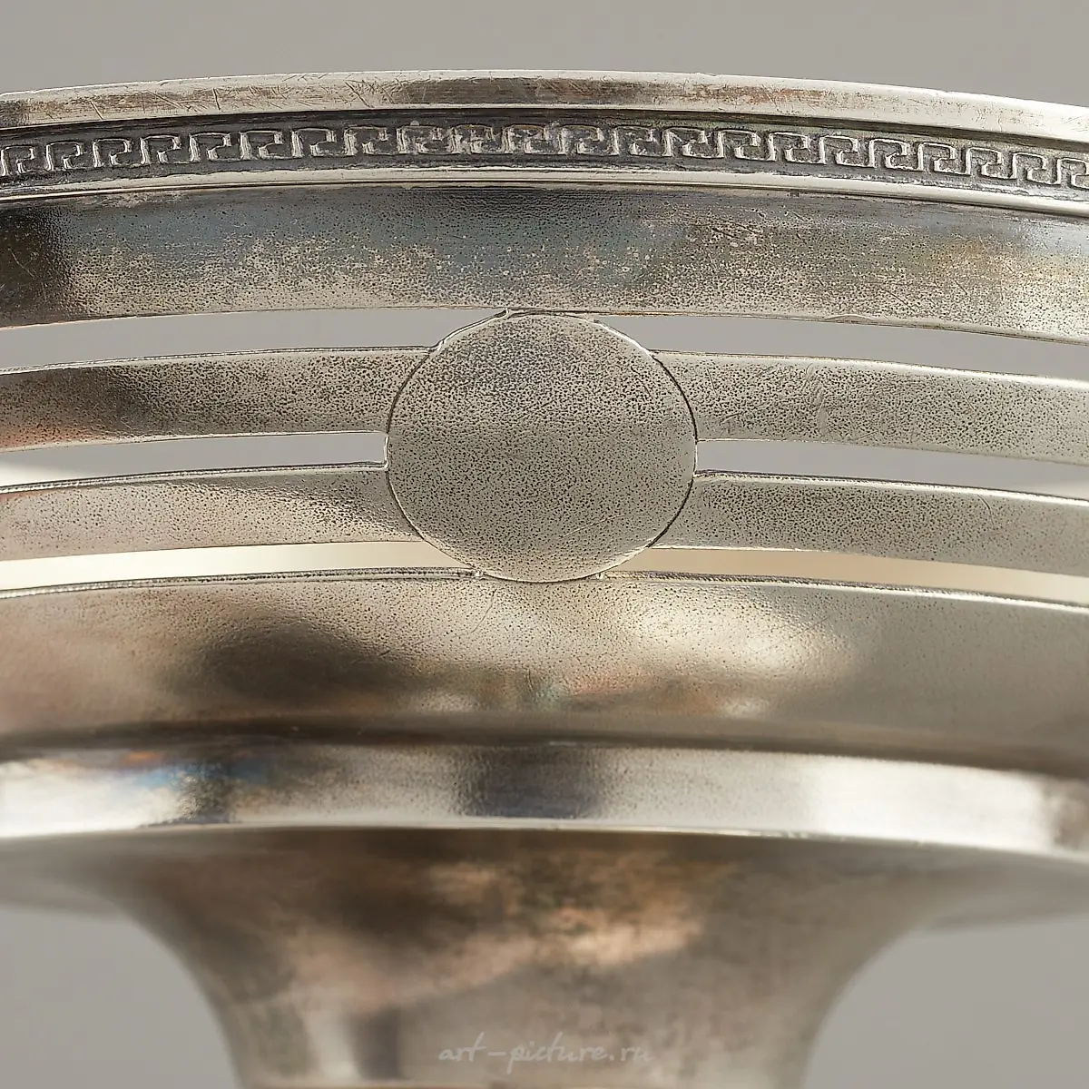 Russian Art Deco Sterling Tazza with Crystal Insert — photo 10