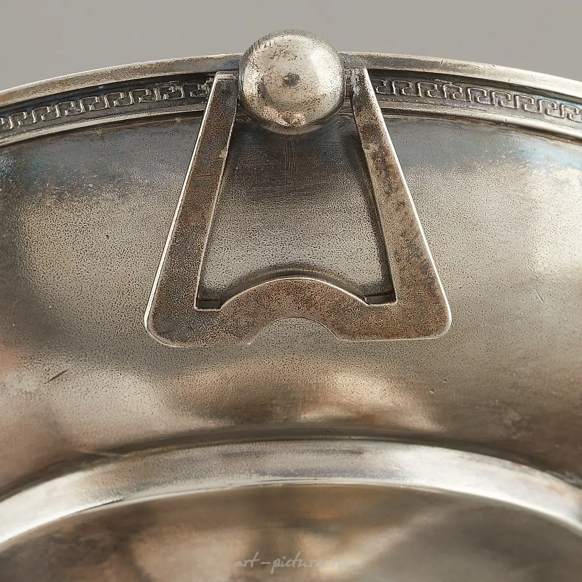 Russian Art Deco Sterling Tazza with Crystal Insert — photo 11