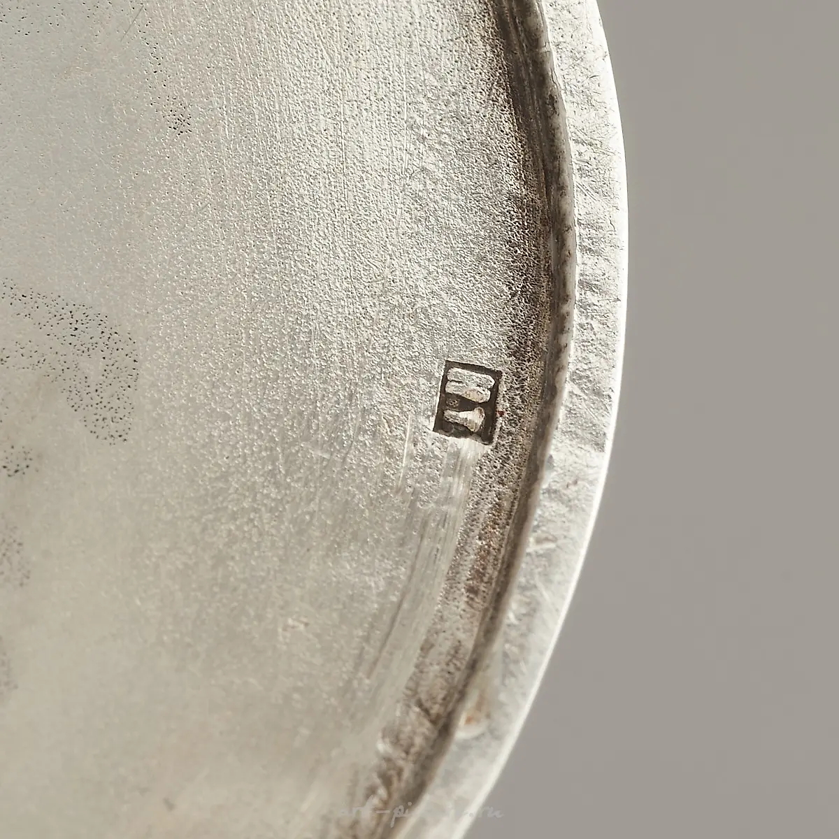Russian Art Deco Sterling Tazza with Crystal Insert — photo 13