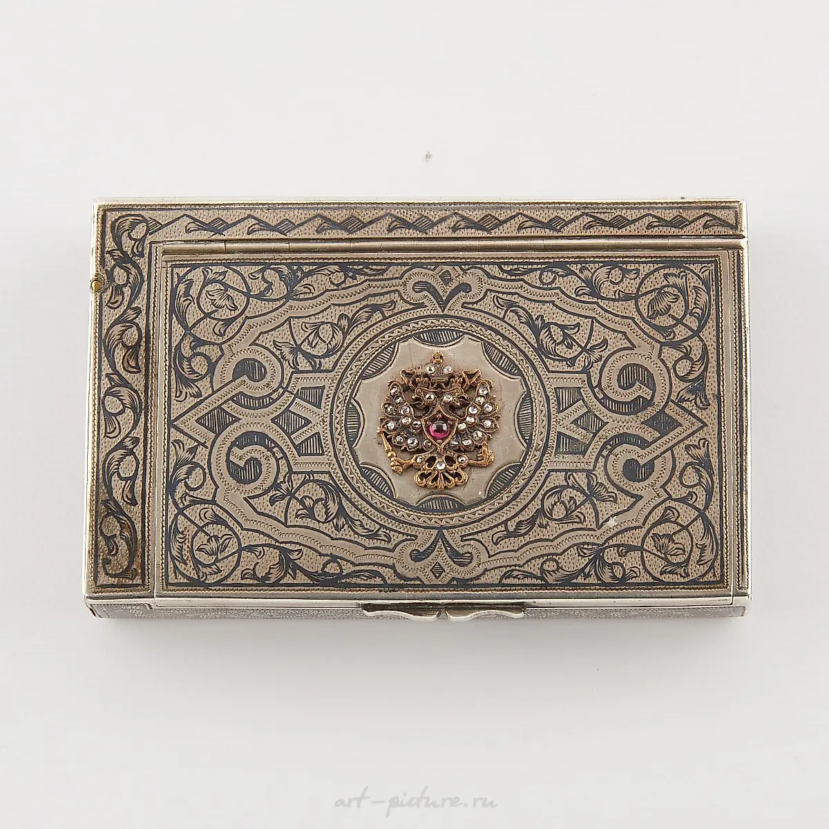 Russian Silver Niello Case