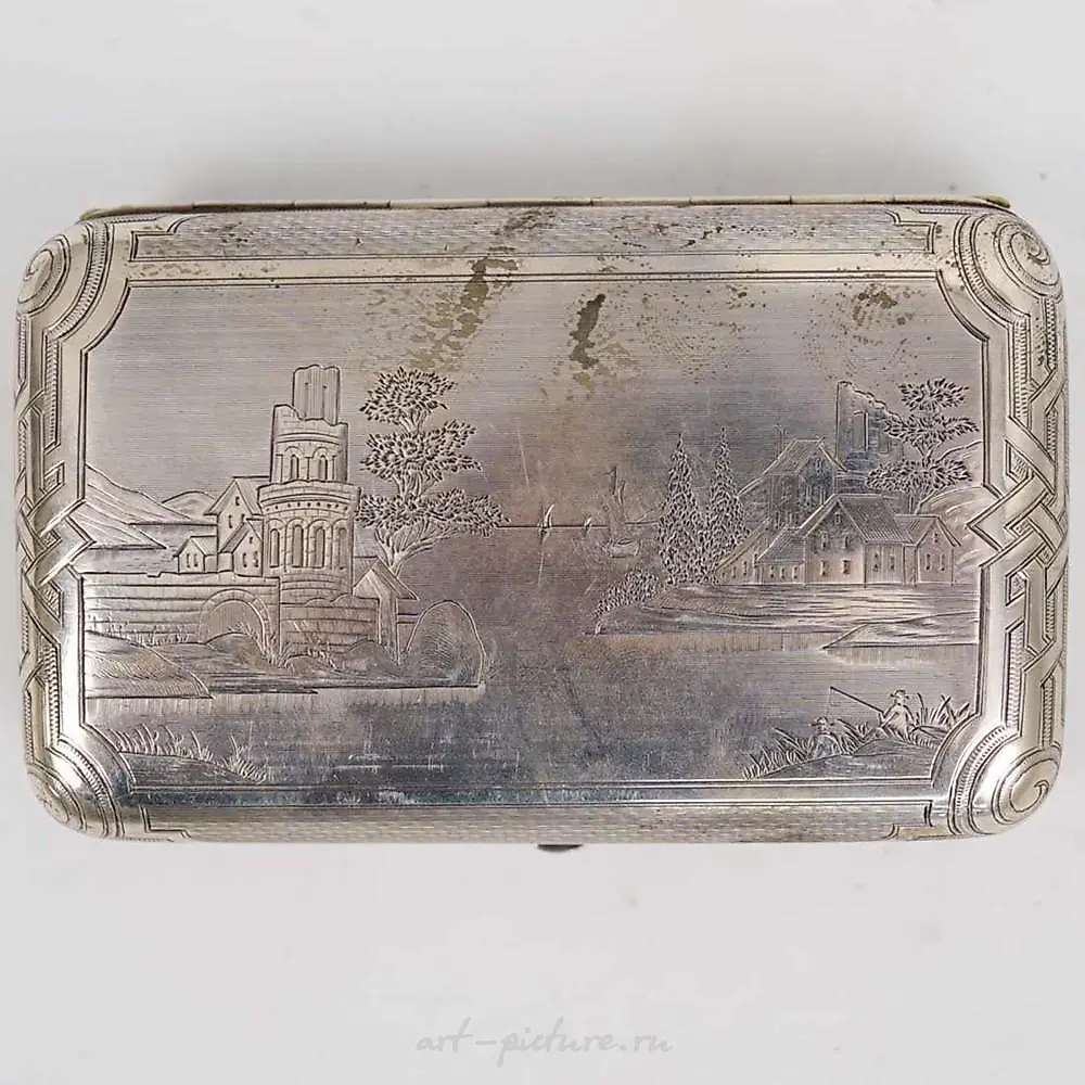A RUSSIAN 84 SILVER CIGARETTE BOX — photo 2