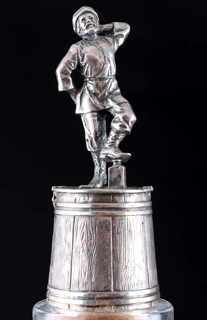Russian 84 zolotniki silver carafe with double-headed eagle,... — photo 2