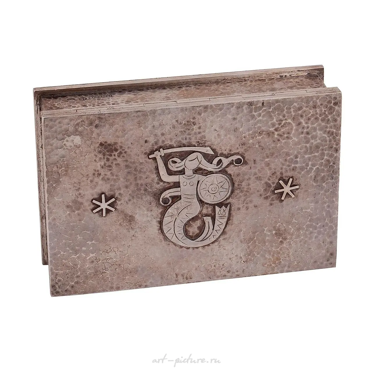 A Russian silver cigar box "Samorodok" with a Warszawska Syr... — photo 3
