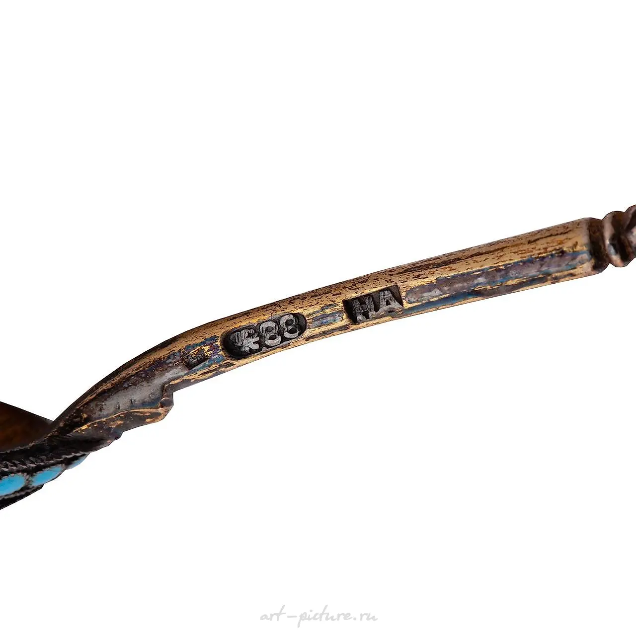 A Russian silver-gilt and cloisonne enamel tea spoons set, Gr... — photo 5