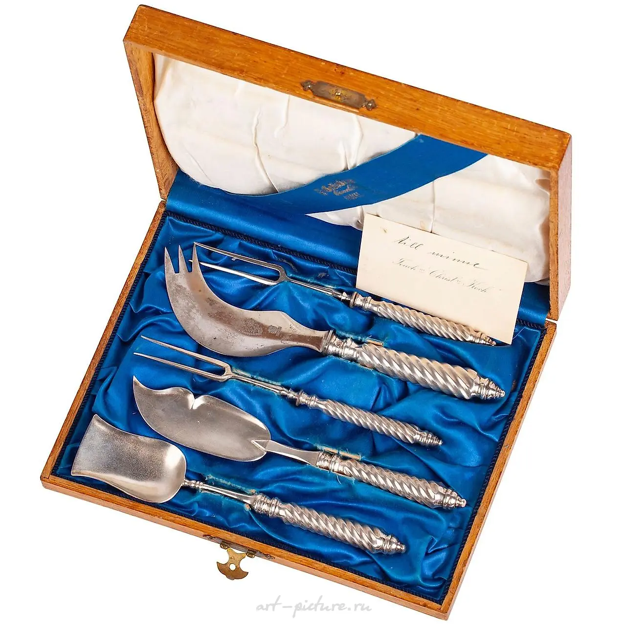 An interesting Russian silver-gilt set for delicacies in the... — photo 3