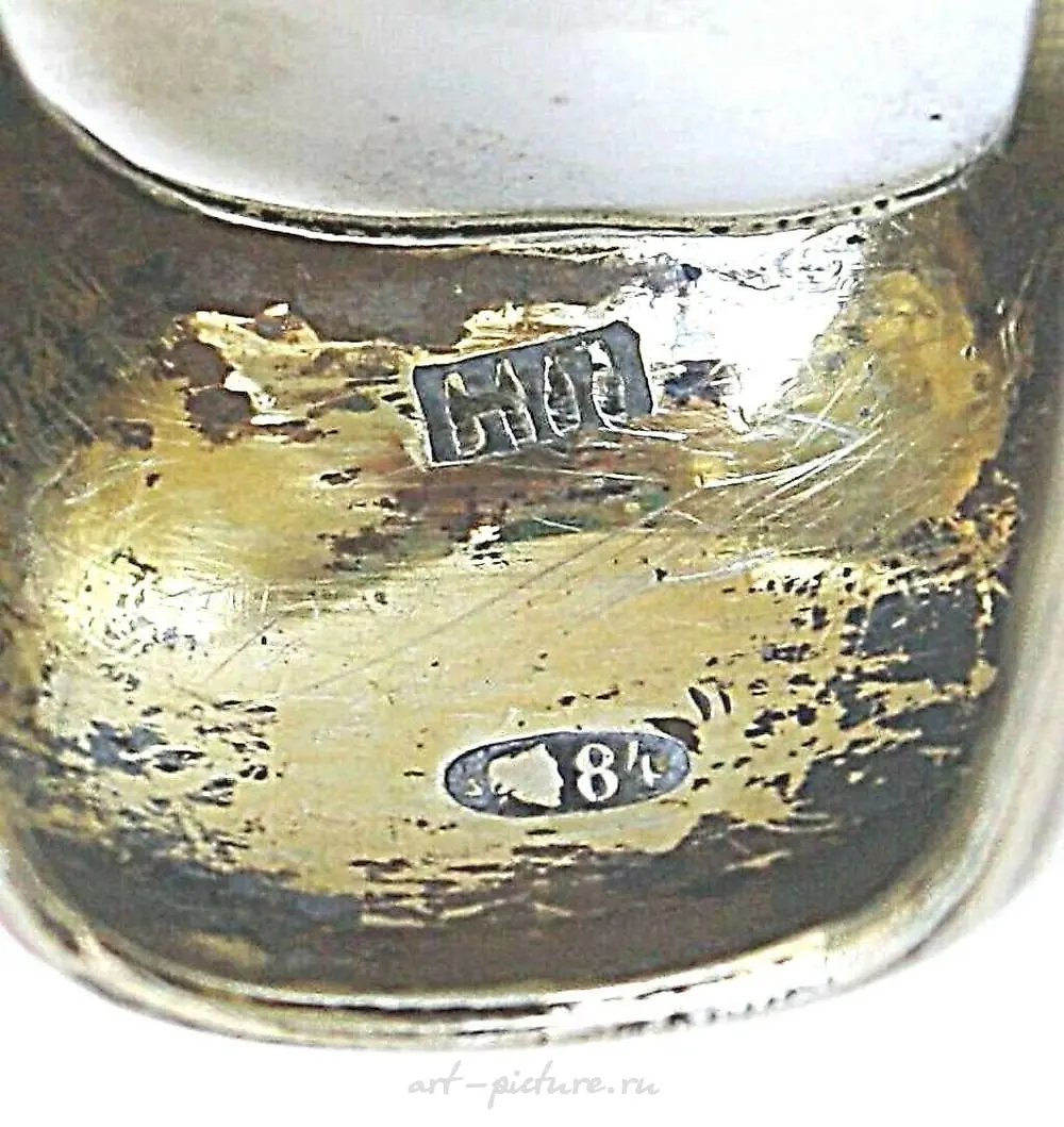 Russian art nouveau gilt sterling silver 84 engraved sugar t... — photo 4