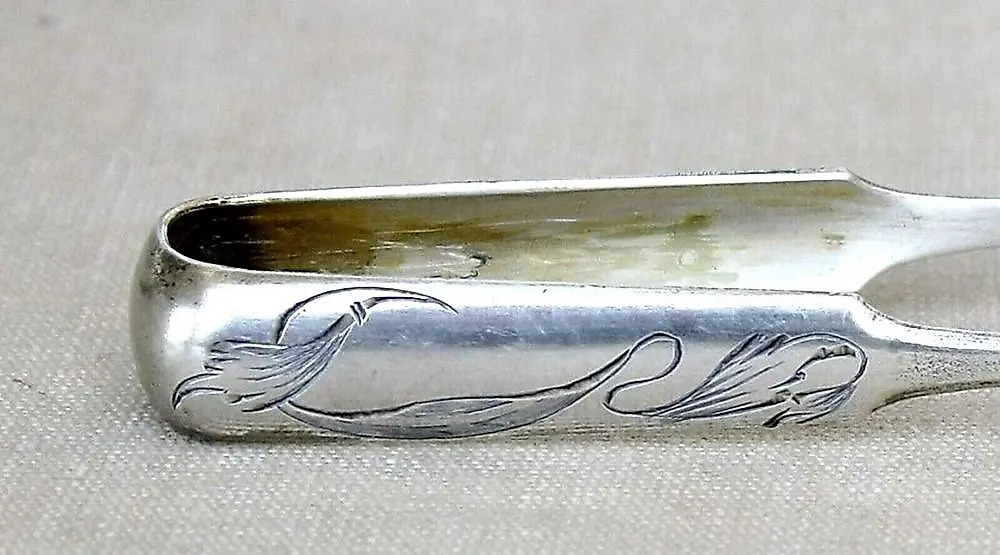 Russian art nouveau gilt sterling silver 84 engraved sugar t... — photo 3