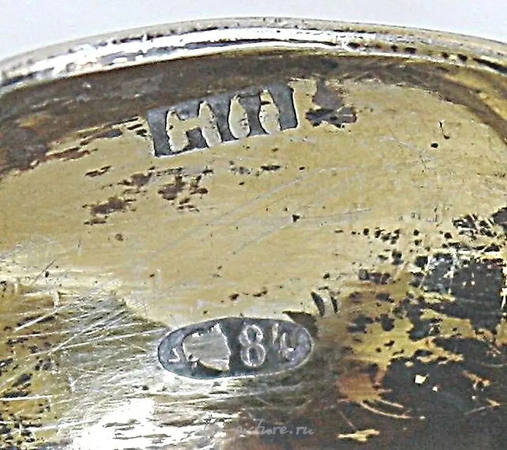 Russian art nouveau gilt sterling silver 84 engraved sugar t... — photo 5