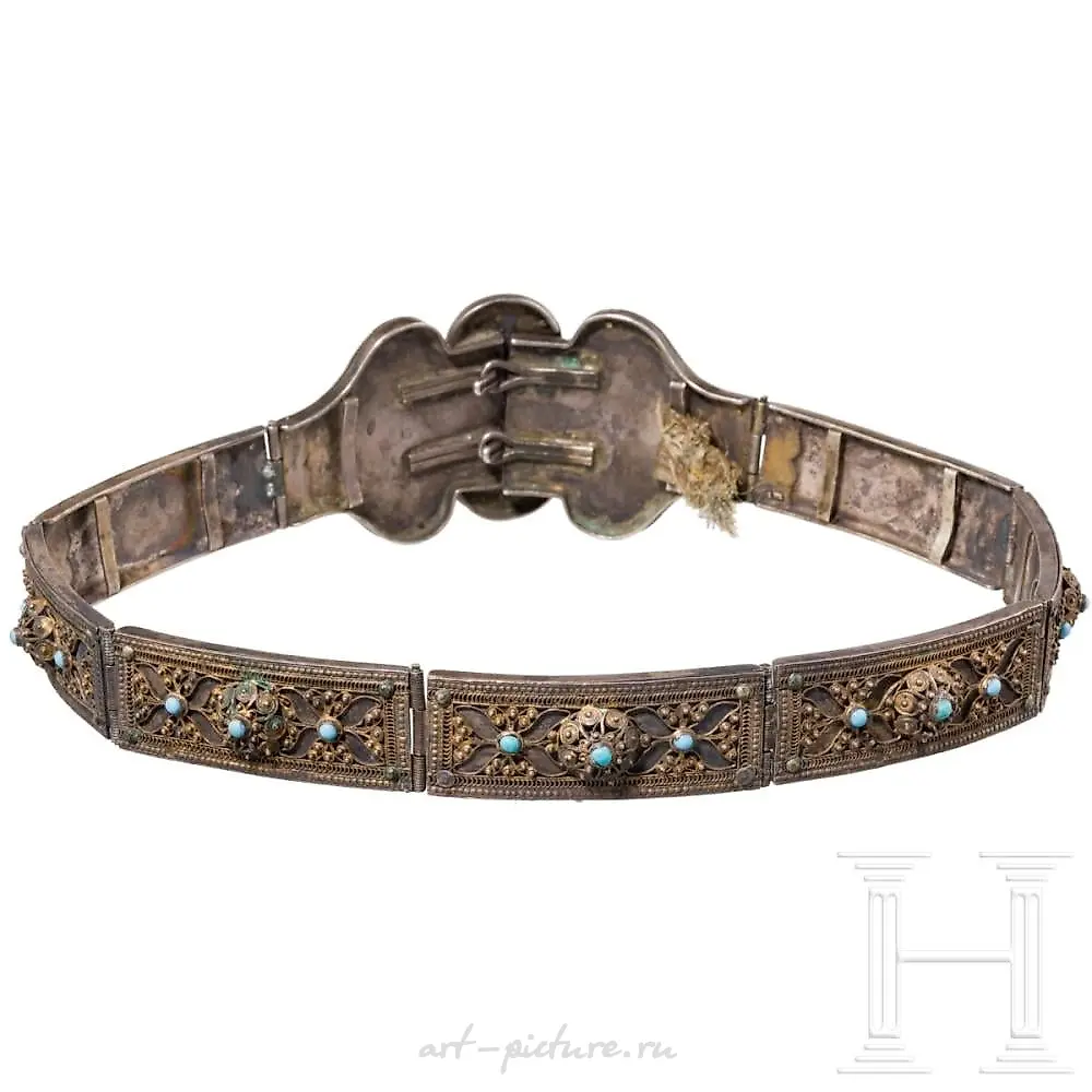 A Russian silver and niello belt, Tbilisi, 1896 - 1908 — photo 2