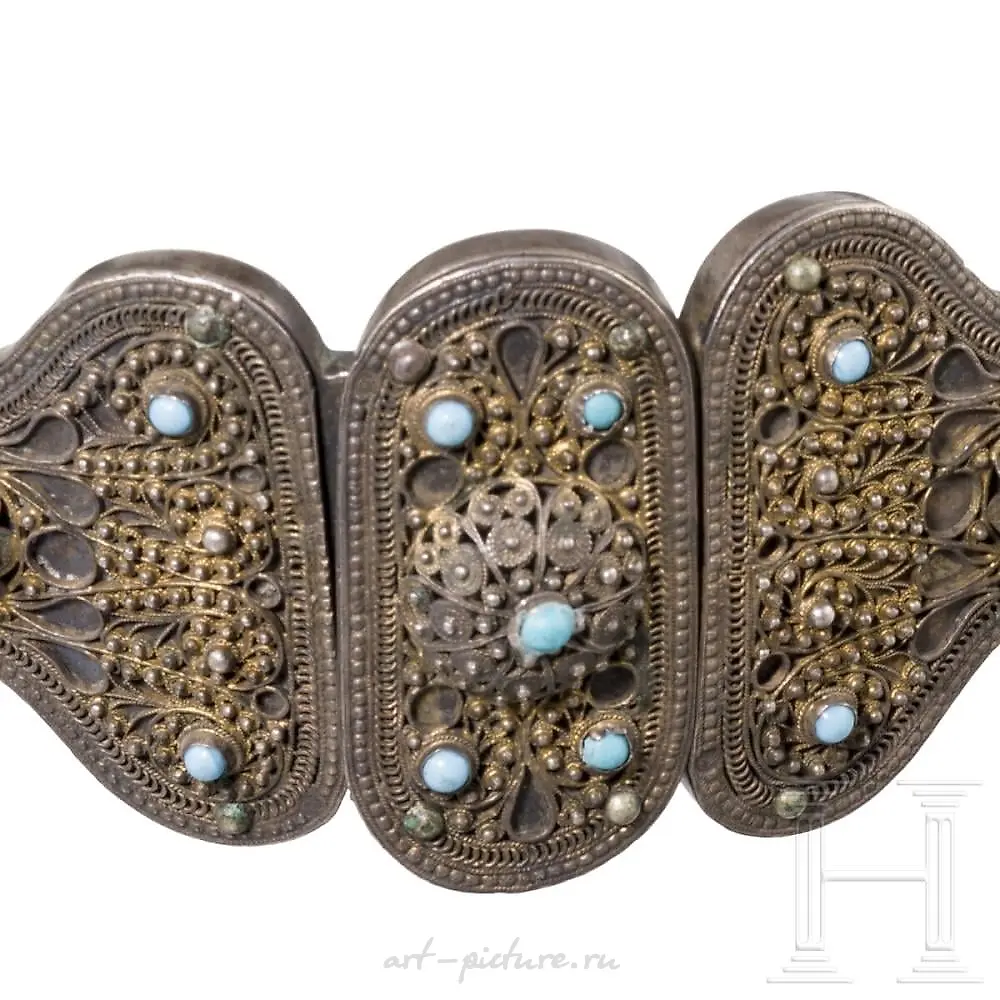 A Russian silver and niello belt, Tbilisi, 1896 - 1908 — photo 3