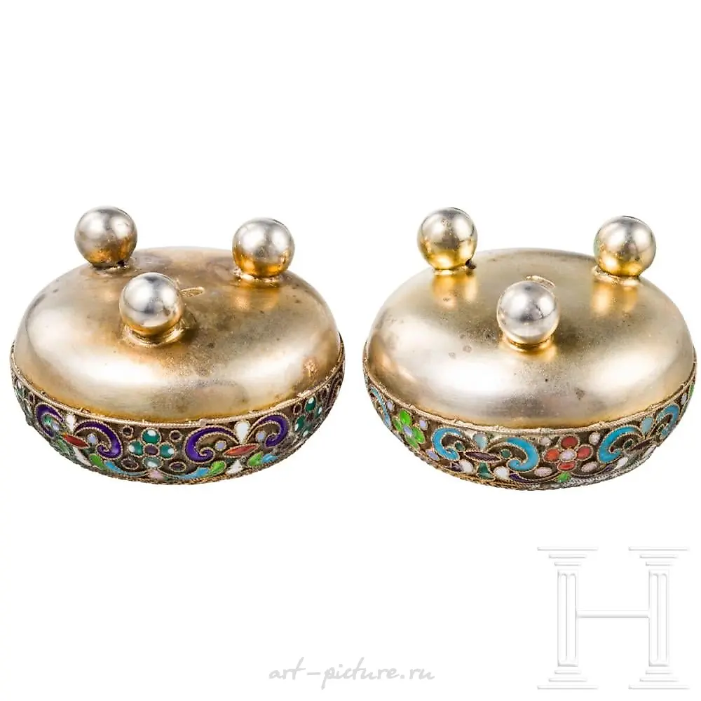 A Russian silver-gilt and cloisonné-enamelled cigarette case... — photo 6