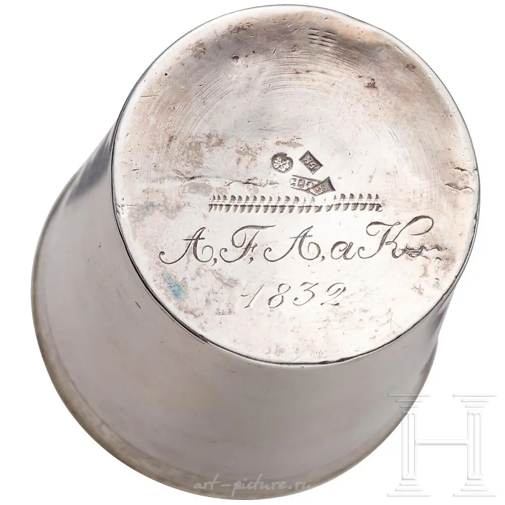 A partially gilt Prussian silver beaker, Stettin, Johann Fri... — photo 4