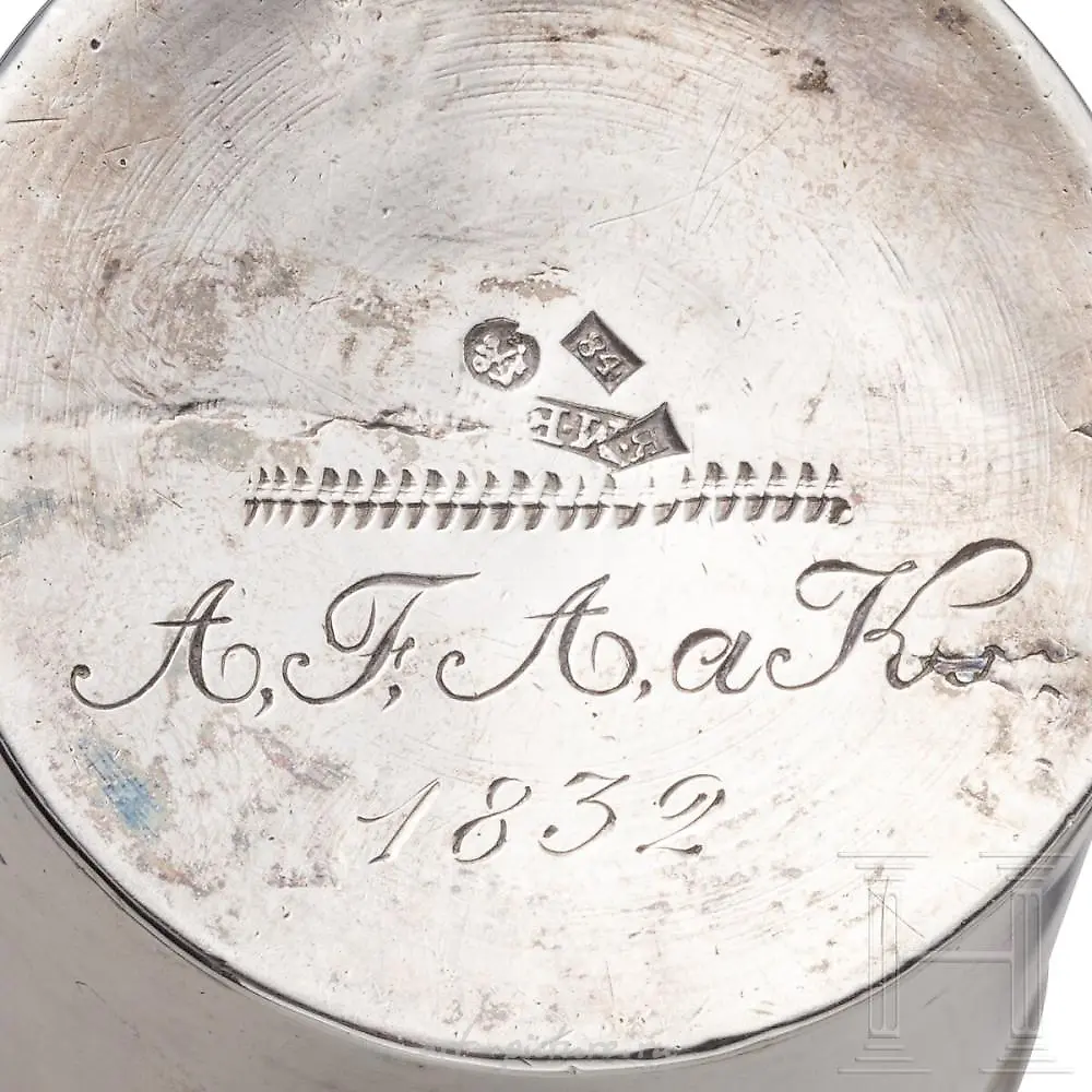 A partially gilt Prussian silver beaker, Stettin, Johann Fri... — photo 3