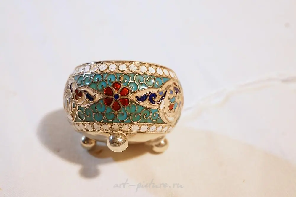 A 19th Century Gustav Klingert Russian silver and enamel open... — photo 3
