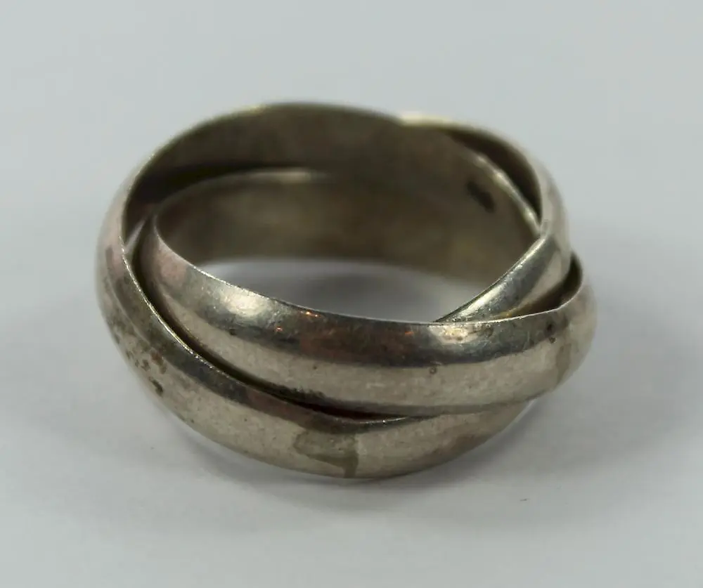 Серебряное обручальное кольцо из русского серебра (925)
