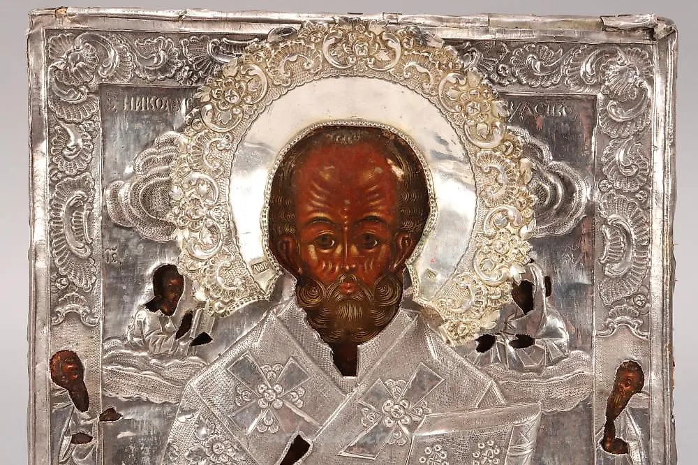 Russian Silver and Enamel Icon — photo 4