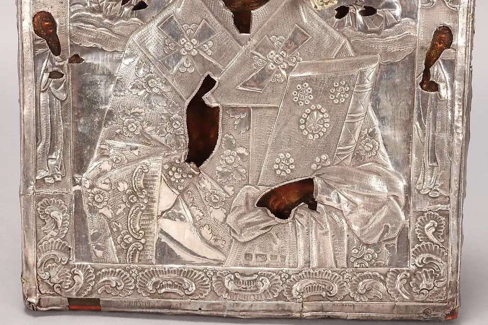 Russian Silver and Enamel Icon — photo 3