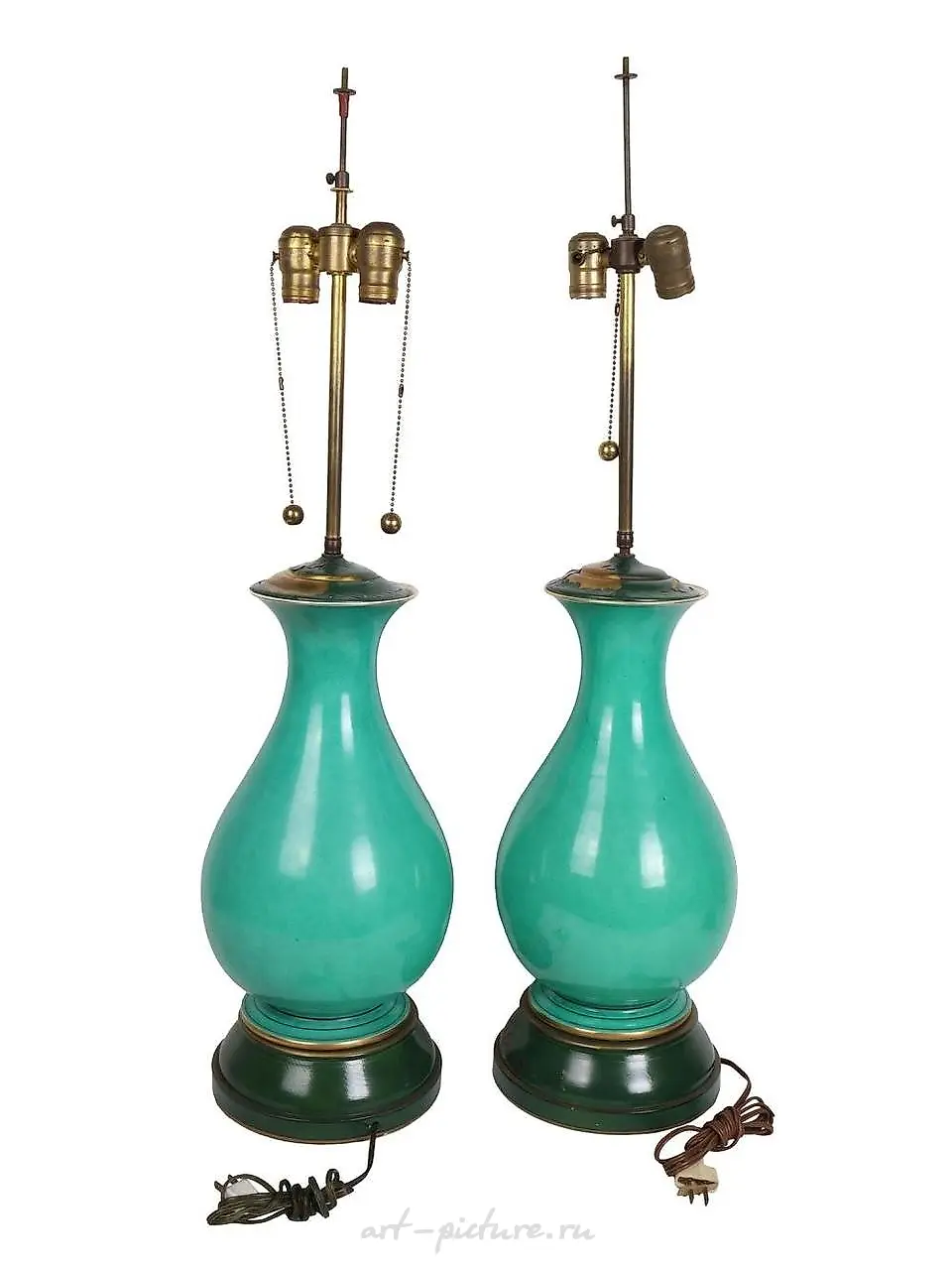 ANTIQUE PORCELAIN VIENNA STYLE TABLE LAMPS, 1900 — photo 4