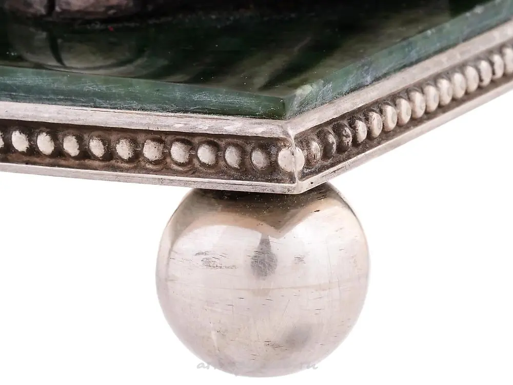 Russian silver figurine of a pig with ruby eyes — photo 11