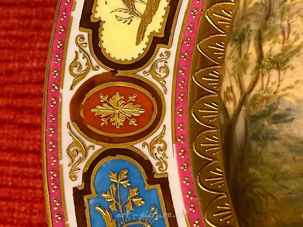 Royal Vienna Dish with Classic Scene - Beauty and Angel — photo 3