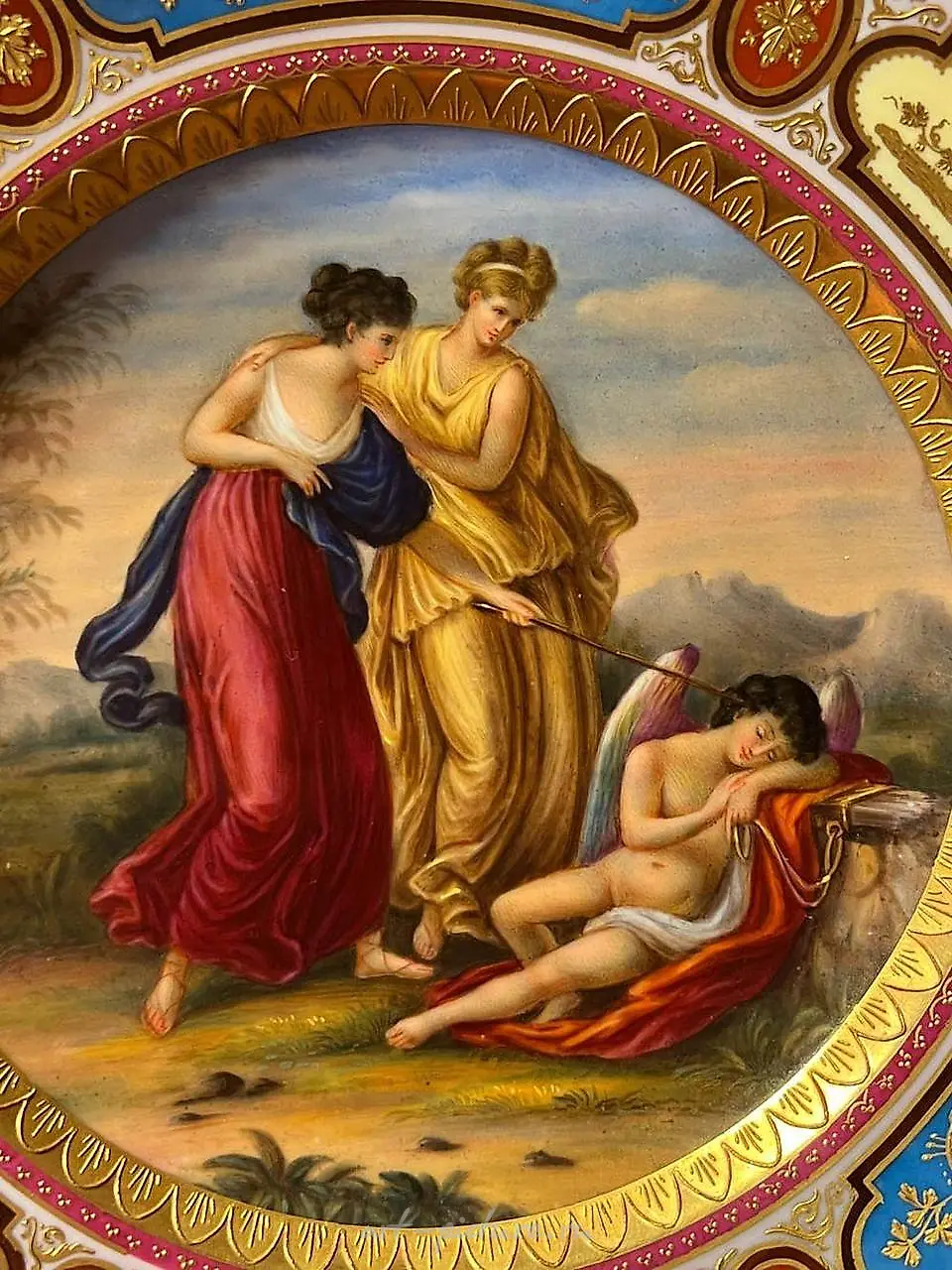 Royal Vienna Dish with Classic Scene - Beauty and Angel — photo 4