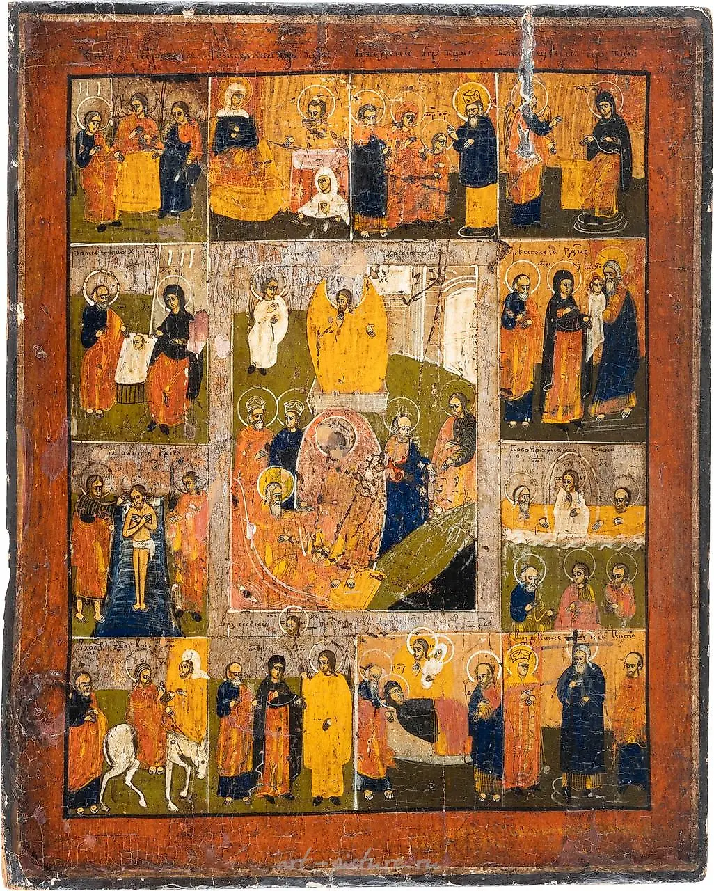 Две иконы: Расширенная Деисус и икона праздника Русская, 19 век — фото 2