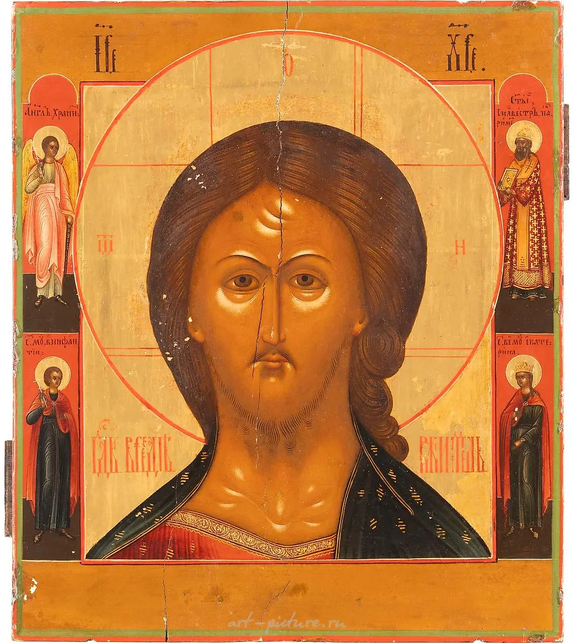 A VERY FINE ICON SHOWING THE SAVIOR WITH THE FEARSOME EYE — photo 2