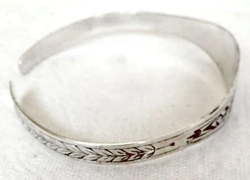 Russian USSR old niello "Northern Black" gilt silver 875 fl...
