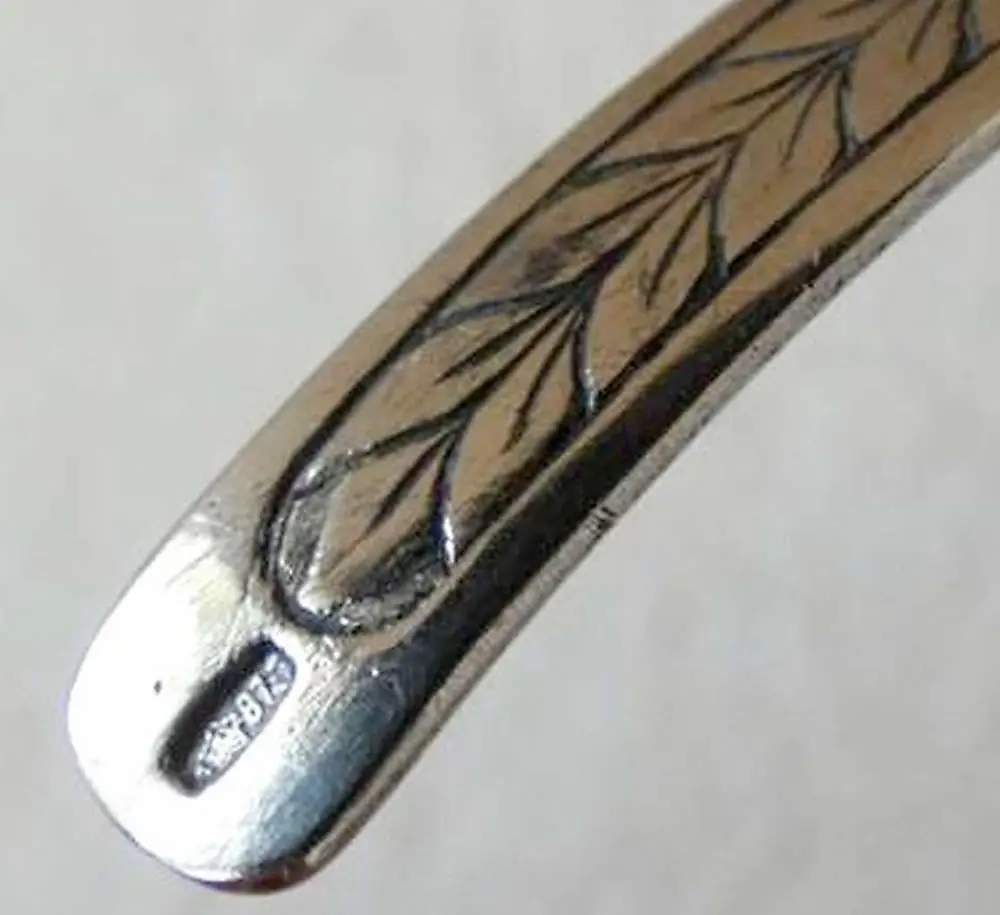 Russian USSR old niello "Northern Black" gilt silver 875 fl... — photo 8