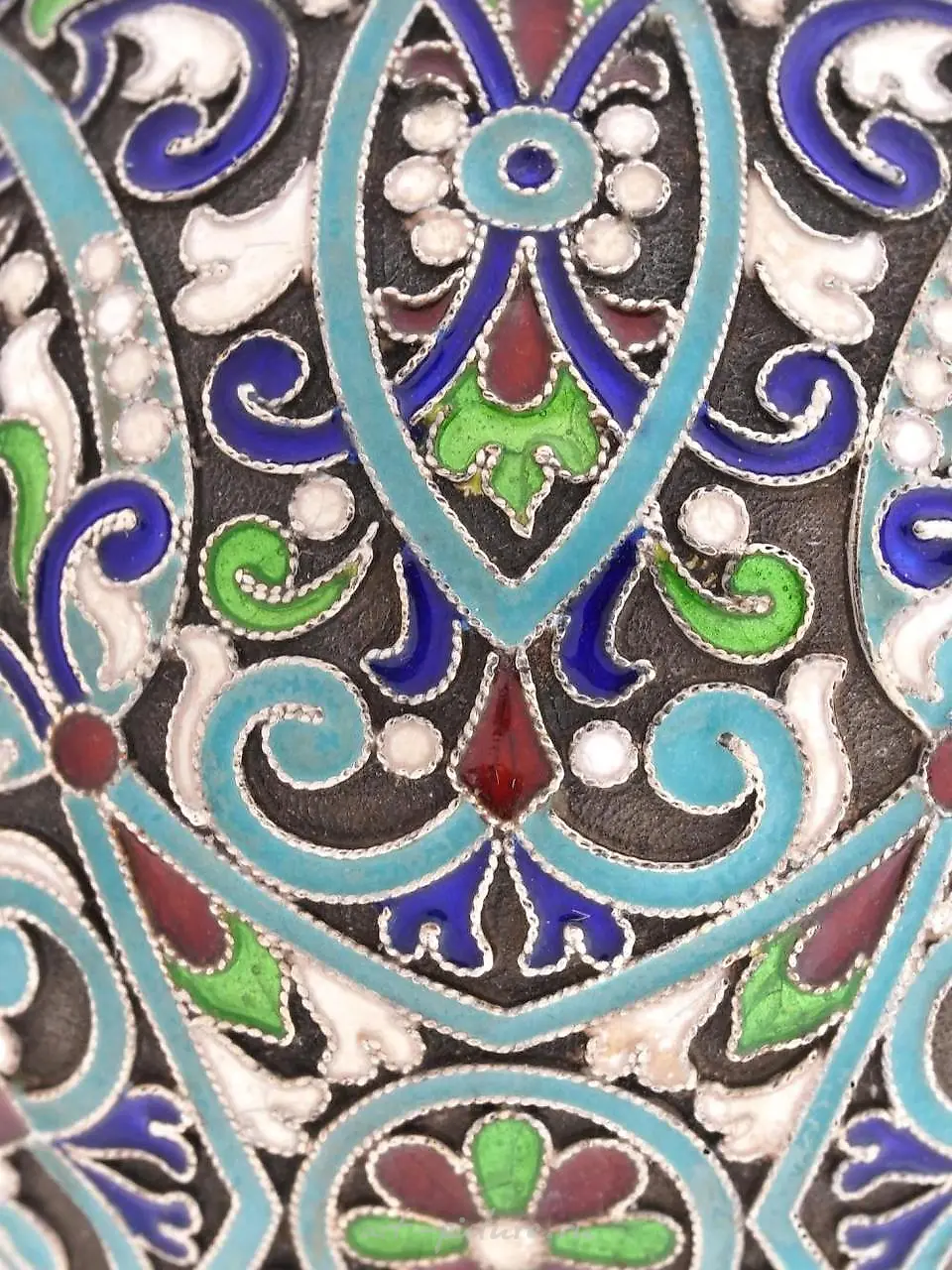 RUSSIAN 84 GILT SILVER ENAMEL EASTER EGG BOX — photo 7