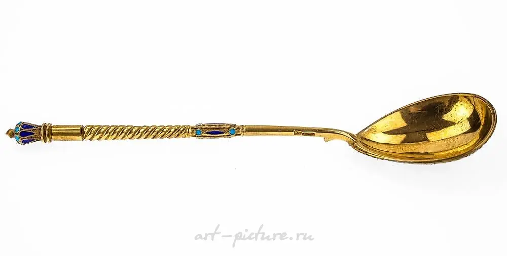 Russian Silver & Enamel Spoon — photo 5