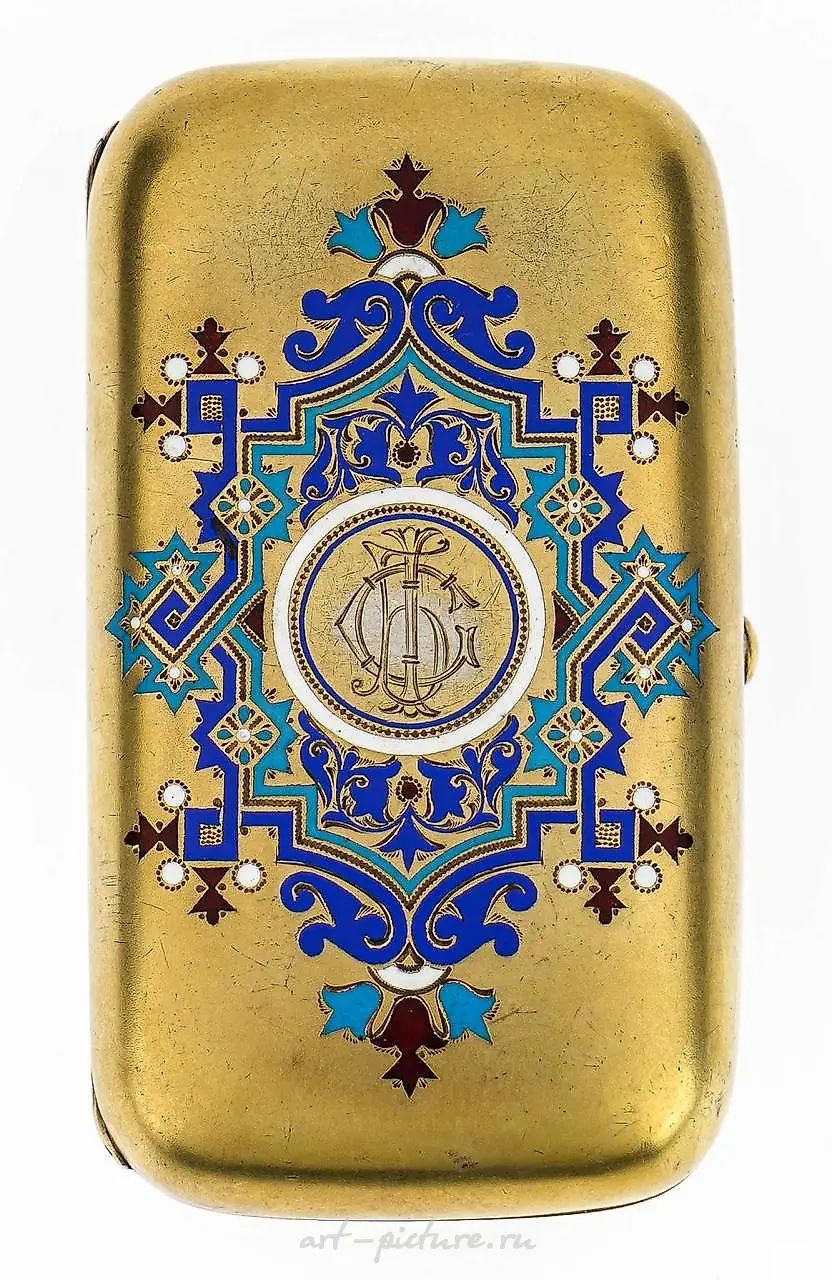 5 Matching Russian Silver & Enamel Soup Spoons — photo 4