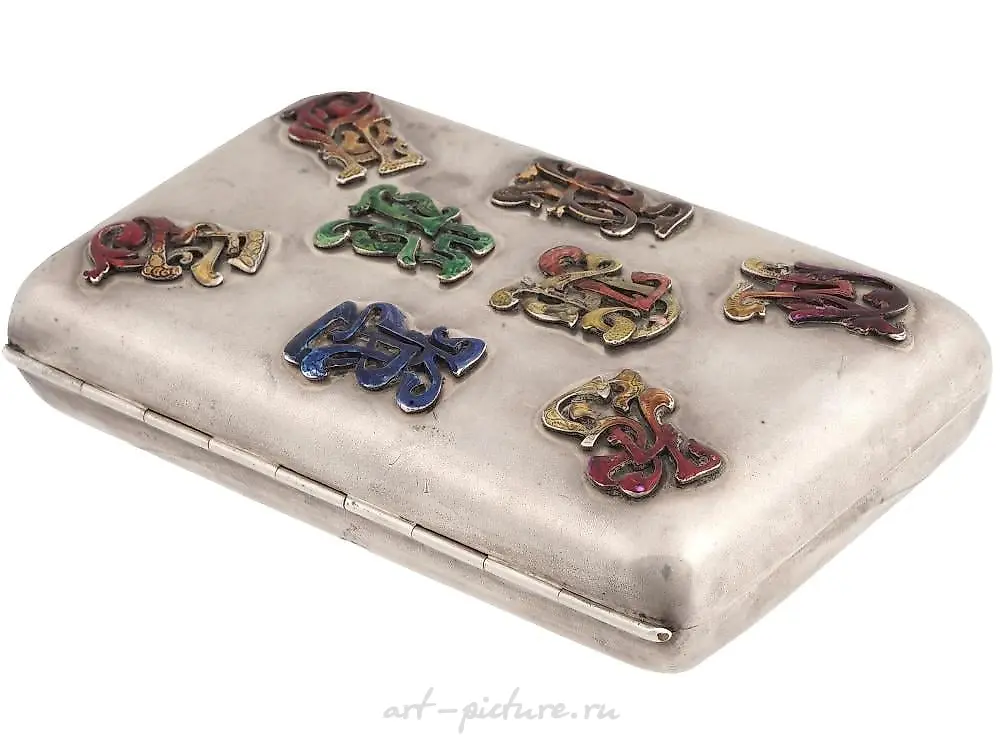 IMPERIAL RUSSIAN SILVER ENAMEL CIGARETTE CASE — photo 4