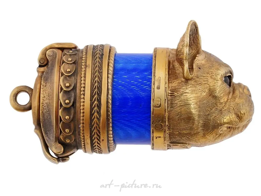 RUSSIAN GILT SILVER ENAMEL RUBY DIAMONDS PILL BOX — photo 6