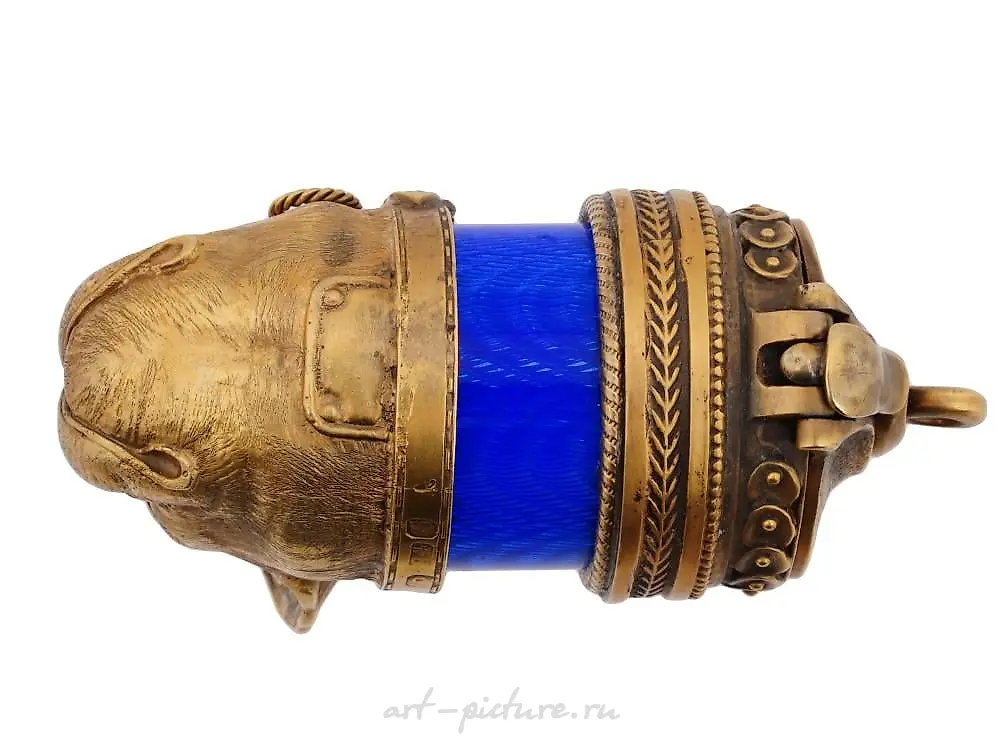 RUSSIAN GILT SILVER ENAMEL RUBY DIAMONDS PILL BOX — photo 10