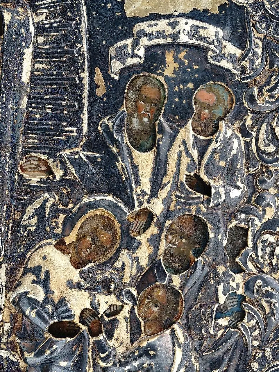 ORTHODOX SILVER ICON LADY JOY TO ALL SORROW 1843 — photo 6