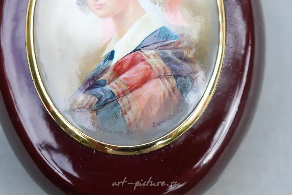 Александра Россет-Смирнова (1809-1882), русская лаковая миниатюра Федоскино — фото 7