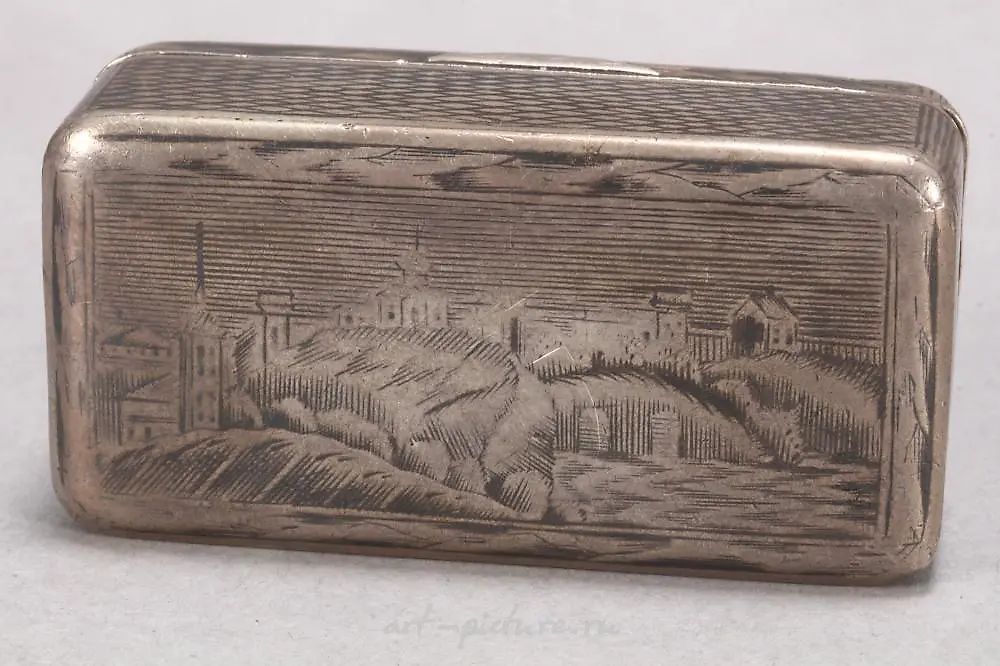 19th Century Russian Silver and Niello Snuff Box — photo 2