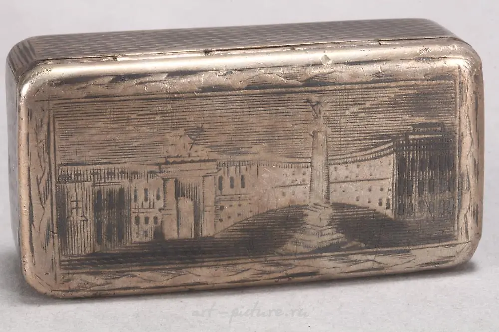 19th Century Russian Silver and Niello Snuff Box — photo 7