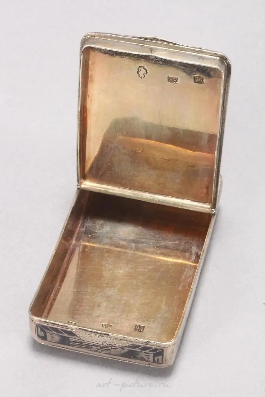 19th Century Russian Silver and Niello Snuff Box — photo 3
