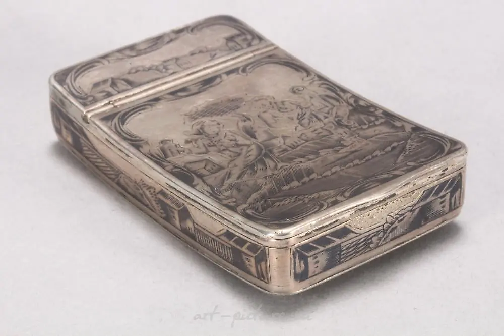 19th Century Russian Silver and Niello Snuff Box — photo 8