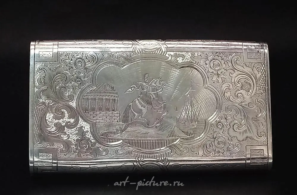 A Russian silver cheroot case, Andrey Kovalsky, Moscow 1855. — photo 6