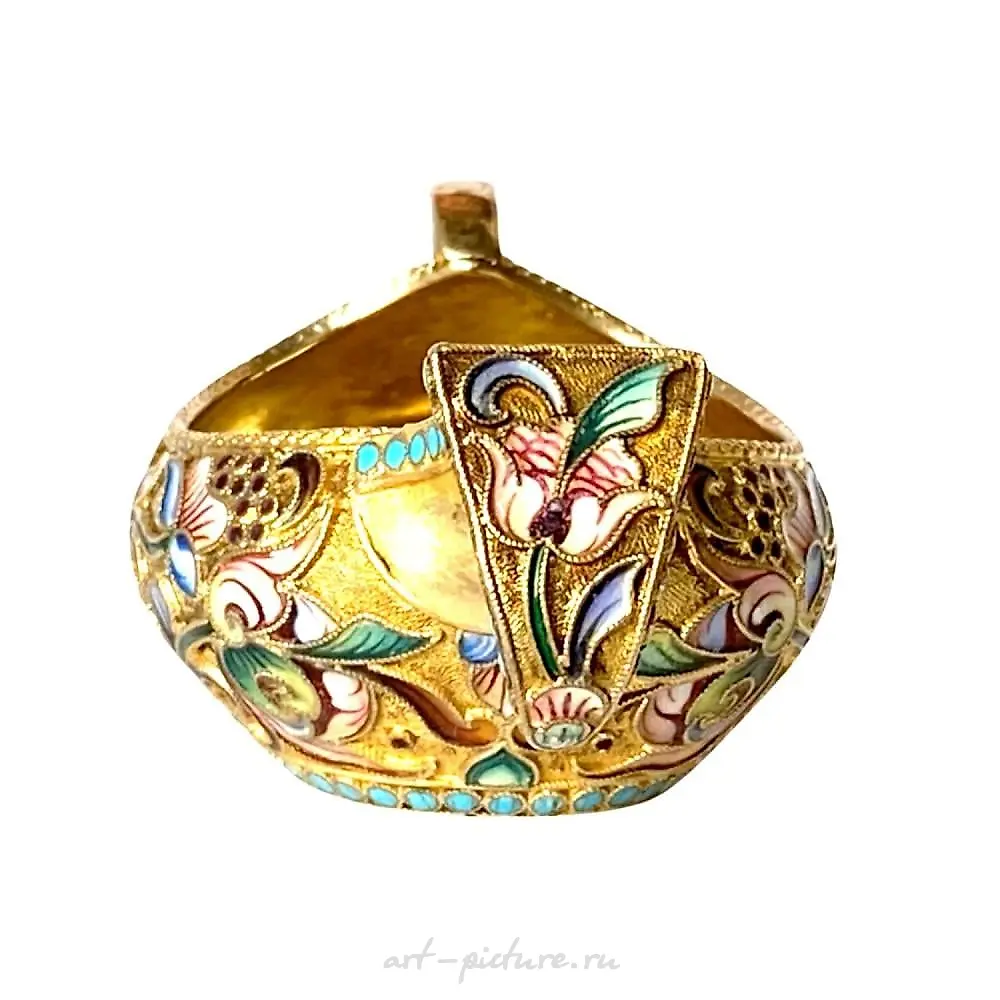 Russian Imperial Enamel 84 Kovsh — photo 3